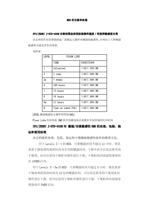 MSD的分级和处理