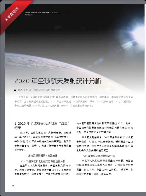 2020年全球航天发射统计分析