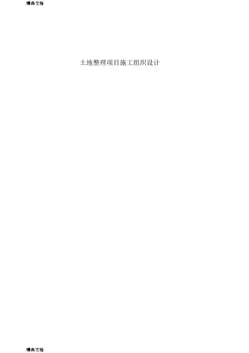 最新土地整理项目技术标