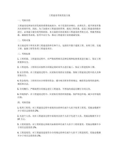 工程建设考核奖惩方案