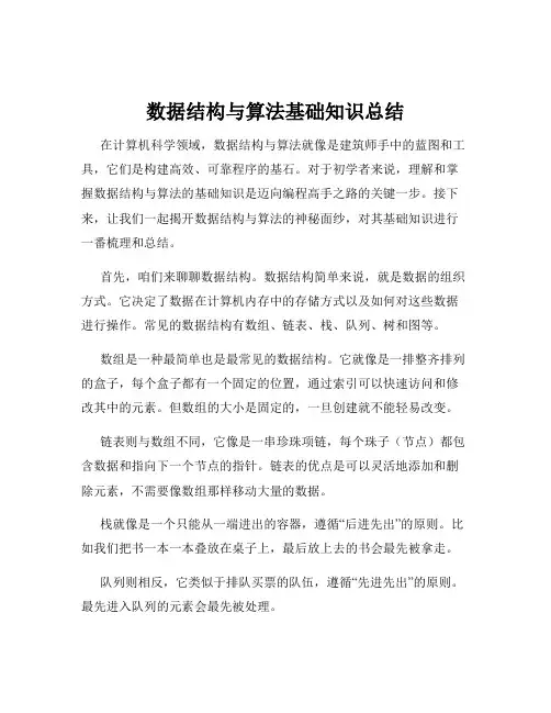 数据结构与算法基础知识总结