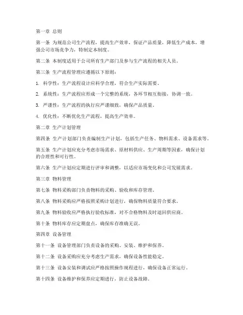 生产公司流程管理制度