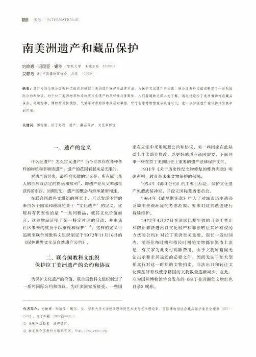 南美洲遗产和藏品保护