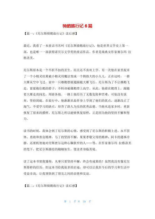 骑鹅旅行记6篇
