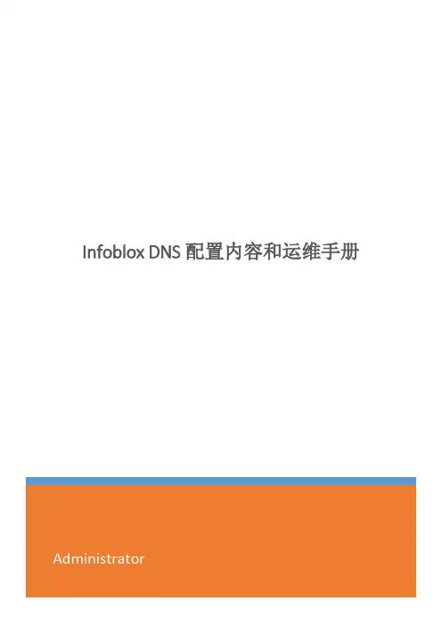 Infoblox配置内容和运维手册