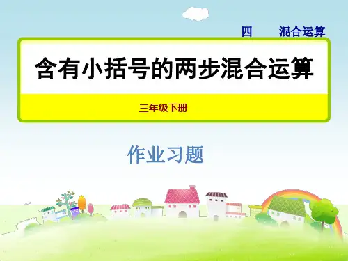 苏教版三年级数学下册 4.3含有小括号的两步混合运算 习题课件【新版】