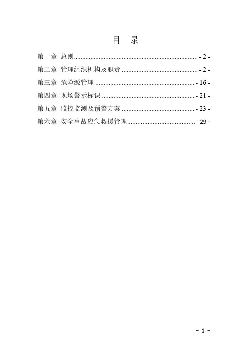 安全风险管理实施细则