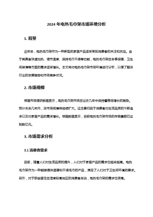 2024年电热毛巾架市场环境分析
