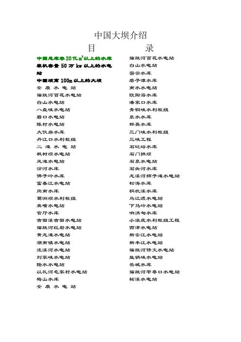 中国大坝