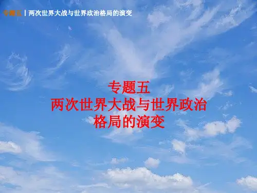 中考历史复习专题夺分专题五两次世界大战与世界政治格局的演变课件