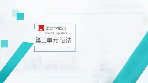 语言学概论-第三单元-语法3