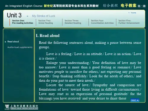 专业英语综合教程_unit 3_My Stroke of Luck