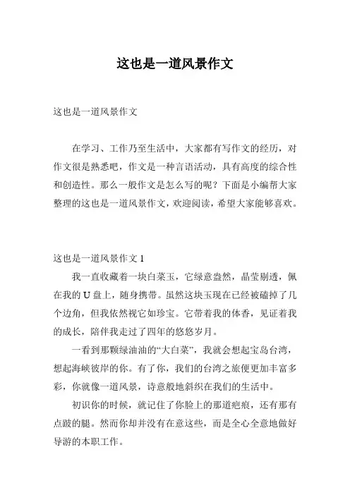这也是一道风景作文
