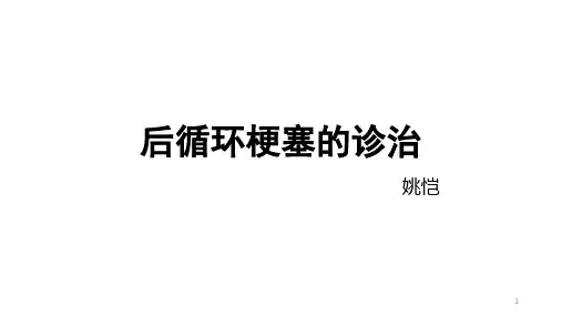 后循环卒中PPT演示课件