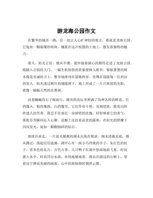 游龙海公园作文