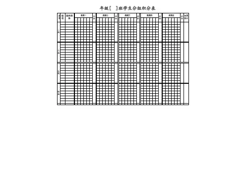 2020中小学最新课改小组分组积分表模板