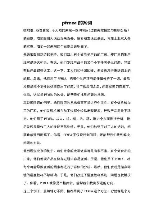 pfmea的案例