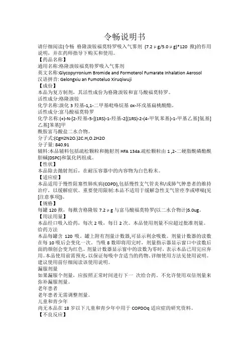 令畅说明书