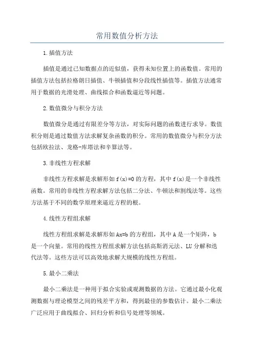 常用数值分析方法