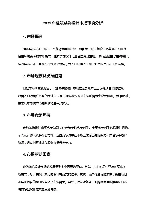 2024年建筑装饰设计市场环境分析