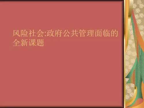 风险社会-精品课件