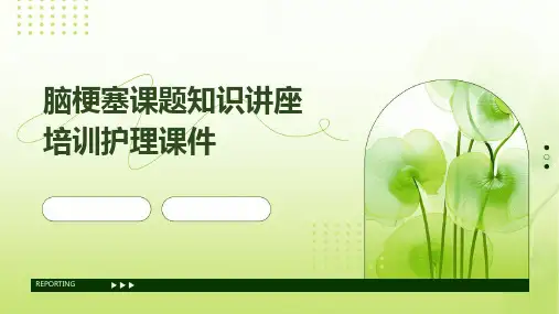 脑梗塞课题知识讲座培训护理课件