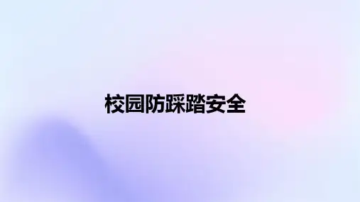 2023-2024高中主题班会 校园防踩踏安全 课件 (27张PPT)