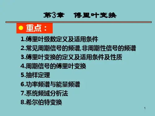 经典傅里叶变换讲解ppt课件
