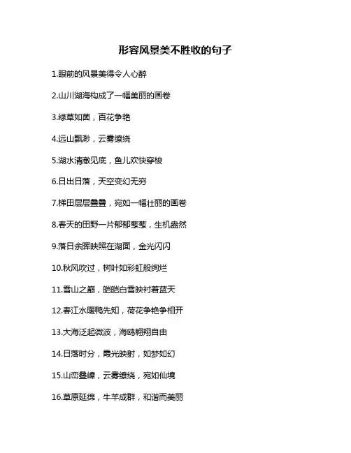 形容风景美不胜收的句子