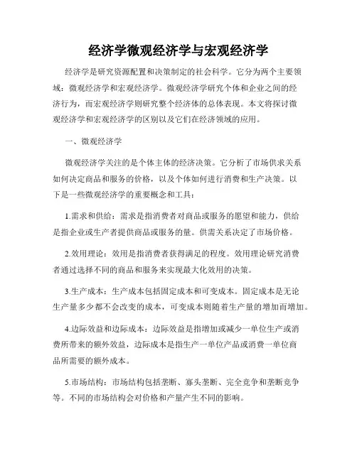 经济学微观经济学与宏观经济学