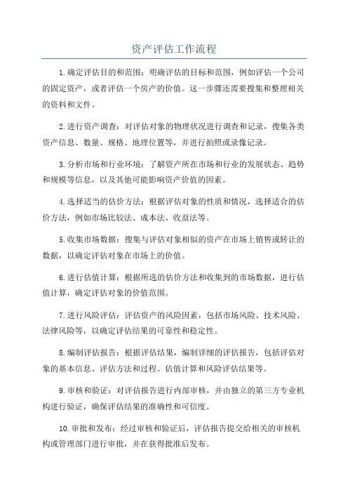 资产评估工作流程