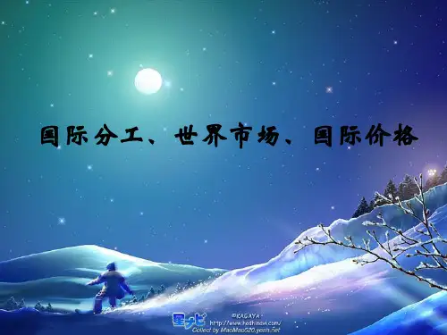 第二讲__国际分工与世界市场