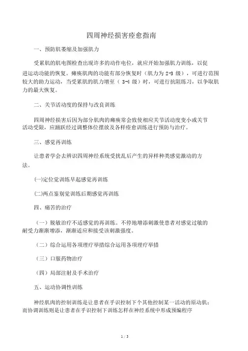 周围神经损伤康复指南
