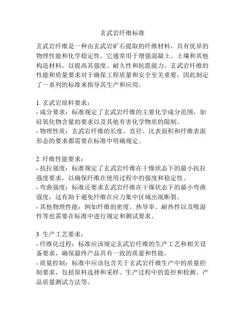 玄武岩纤维标准
