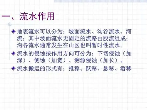第三讲：流水地貌