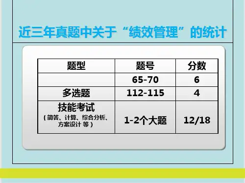 企业人力资源管理师(三级) 绩效管理课件