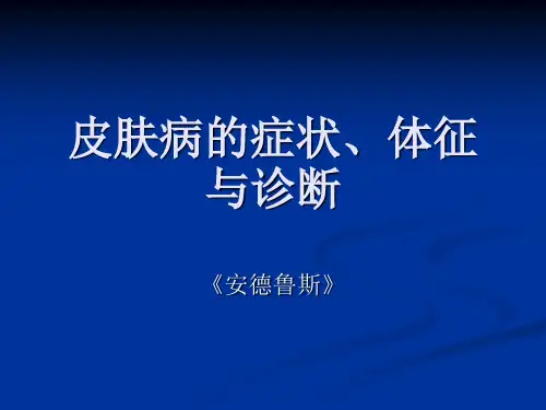 皮肤病的症状、体征与诊断2ppt课件