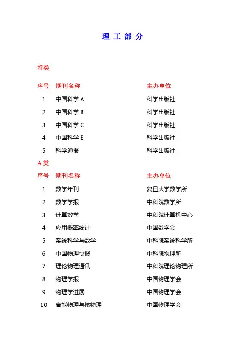 山东大学承认的中文核心期刊