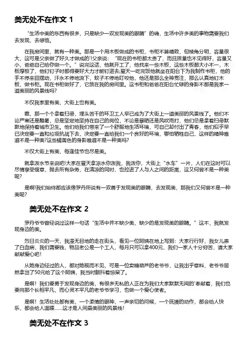美无处不在作文350