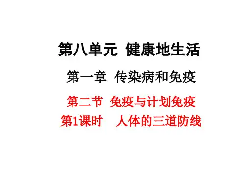 免疫与计划免疫(人体的三道防线)课件人教版生物八年级下册