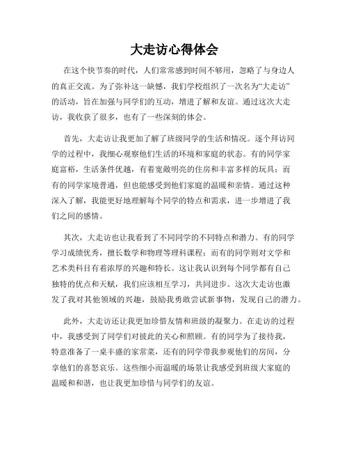 大走访心得体会