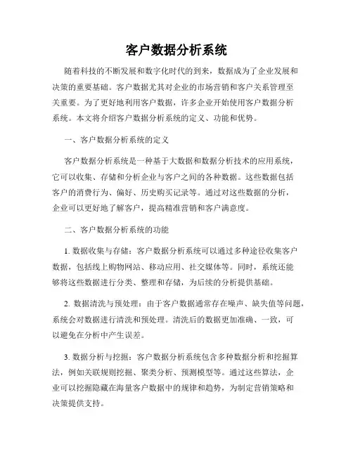 客户数据分析系统