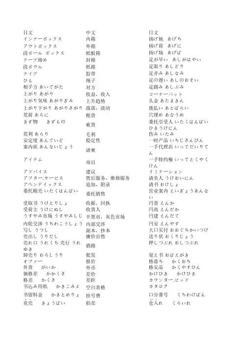 日语专业术语