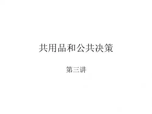 第三讲 公共选择