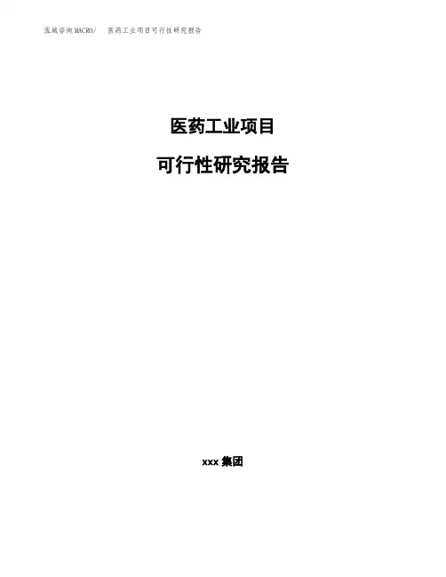 医药工业项目可行性研究报告 (9)