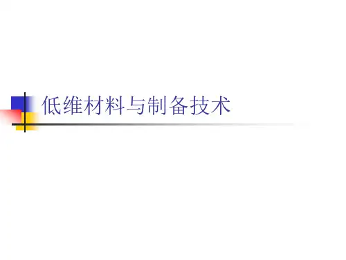 低维材料与制备技术