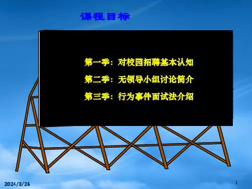 校园招聘面试及甄选技巧讲诉PPT55页