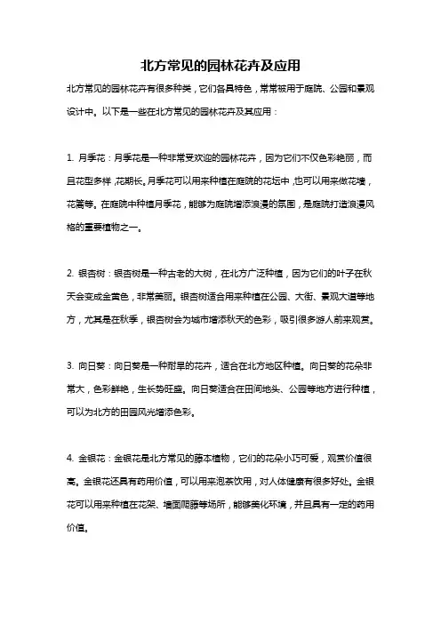 北方常见的园林花卉及应用
