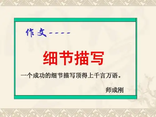 细节描写课件(上课用)