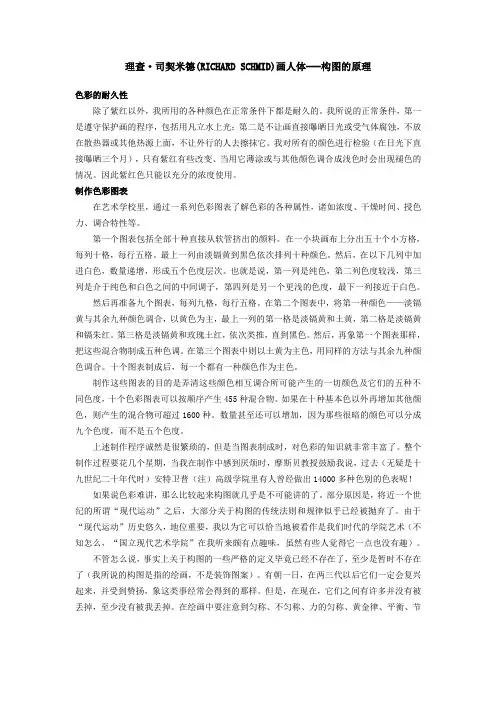 理查德 司契米德(RICHARD SCHMID)油画人体技法